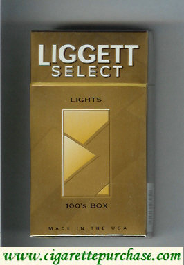 Liggett Select Lights 100s Box cigarettes hard box
